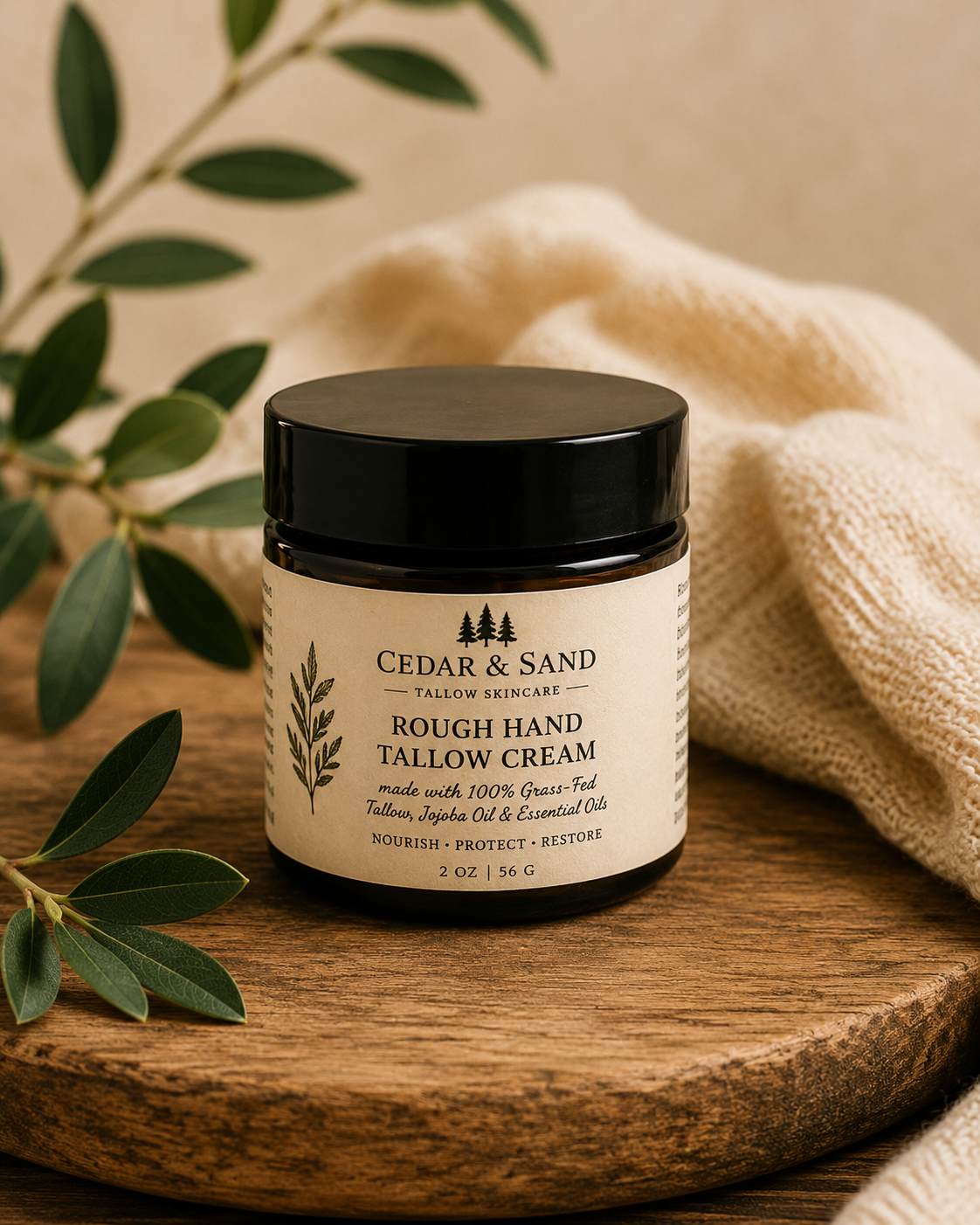 Rough Hand Tallow Cream by Cedar and Sand